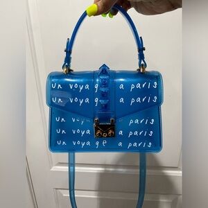Blue Paris cross body bag/hand bag